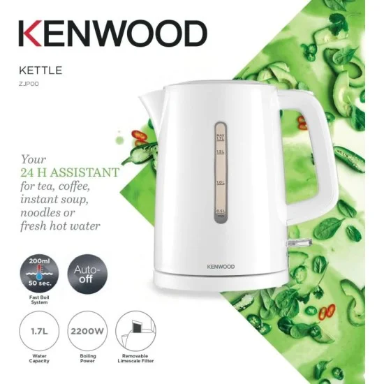 Kenwood 1.7l Cordless Electric Kettle, 2200w, With Automatic Shut-off - White